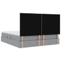 vidaXL LED úložná posteľ s matracom Svetlosivá 180 x 200 cm Látka