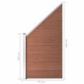 vidaXL Plotový panel, WPC 95x(105-180) cm, hnedý