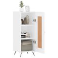 vidaXL Komoda biela 34,5x34x90 cm spracované drevo