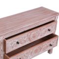 vidaXL Príborník s 2 zásuvkami 90x30x60 cm masívne mahagónové drevo