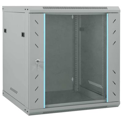 vidaXL Sieťový kabinet s úložiskom Sivá 60 x 45 x 65 cm Oceľ