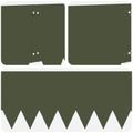 vidaXL Obrubník trávnika 20 ks 103 x 30 cm Oceľ Olivovo zelená