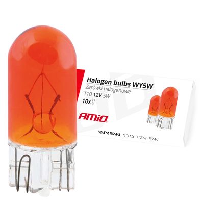 Halogénová žiarovka WY5W T10 5W W2.1x9.5d AMBER 12V 10ks.