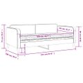 vidaXL Denná posteľ s matracom tmavosivá 90x200 cm látka