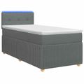 vidaXL Posteľ boxspring s matracom Tmavosivá 80 x 200 cm Látka
