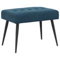 vidaXL Lavica s gombíkovým prešívaním Modrá 60 x 40 x 45 cm Zamat