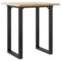 vidaXL Jedálenský stolík v tvare O 60x60x75,5 cm borovica a oceľ