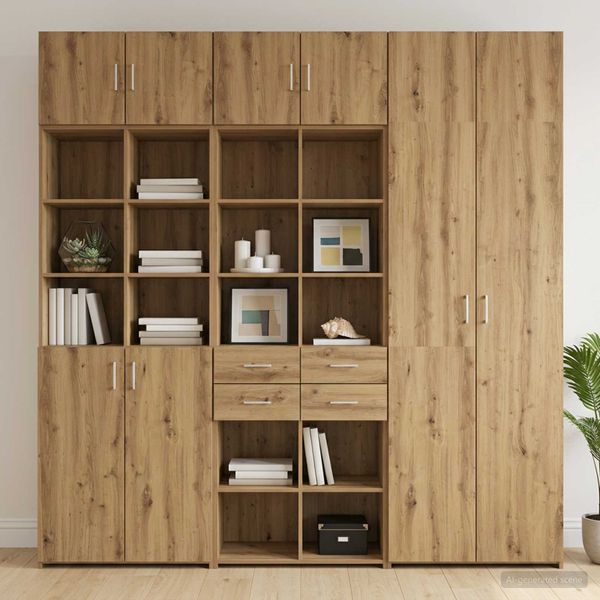 vidaXL Úložný kabinet so policami Dub artisan 70 x 42,5 x 225 cm