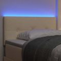 vidaXL LED hlavová doska s LED pásikmi Krémová 80 cm látka