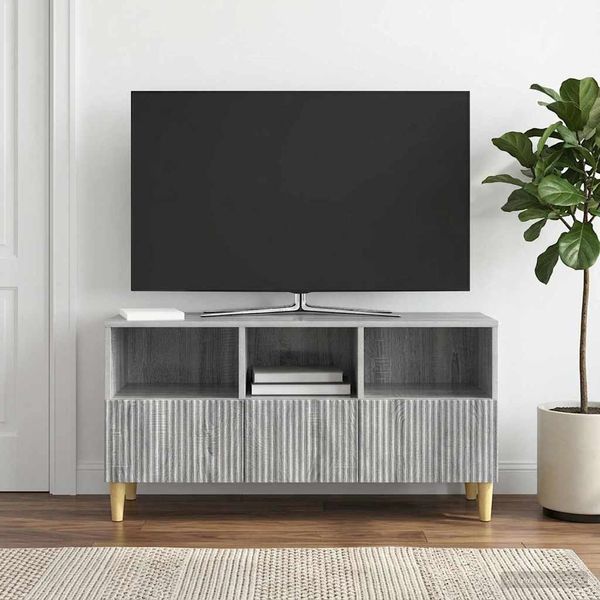 vidaXL TV skrinka Sivá sonoma 102 x 34,5 x 50 cm Kompozitné drevo
