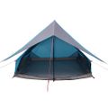 vidaXL Rodinný stan so strechou Modrá a šedá 256 x 256 x 185 cm
