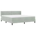 vidaXL Posteľ s pružinovým rámom Svetlosivá 200 x 180 cm Zamat