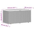 vidaXL Záhrad. úložný box béžový 110x50x54 cm polyratan akáciové drevo
