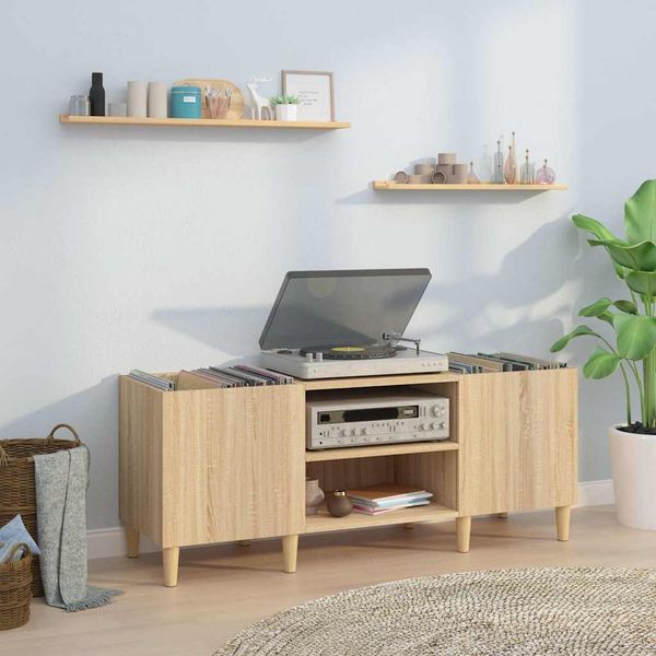 vidaXL Skrinka na platne, dub sonoma, 121x38x48 cm, technické drevo