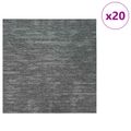 vidaXL Kobercová dlaždica Skalný šedý 50 x 50 cm 20 ks PP a Bitúmen