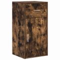 vidaXL Servírovacia skriňa so zásuvkou Dymová dub 38 x 34 x 75 cm