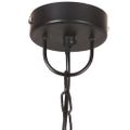 vidaXL Industriálna závesná lampa 25 W, čierna, okrúhla 42 cm E27