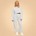 Dámska mikina Cropped Bliss Grey - BeastPink