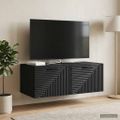 vidaXL Nástenná TV skrinka Čierna 78,5 x 41 x 30 cm Kompozitné drevo