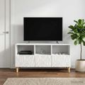 vidaXL TV skrinka 102 x 34,5 x 50 cm Biela Kompozitné drevo