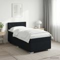 vidaXL Posteľ boxspring s matracom Čierna 100 x 200 cm Látka