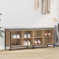 vidaXL Skriňa na topánky 131 x 35 x 50 cm Inžinierske drevo a železo