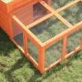 vidaXL Králikáreň hnedá 144x123x67,5 cm masívna borovica