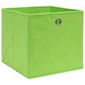 vidaXL Úložné boxy 10 ks, netkaná textília 28x28x28 cm, zelené