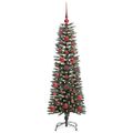 vidaXL Umelý vianočný stromček Zelená 120 cm PVC, plast a oceľ