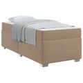 vidaXL Rám postele Kapučínová 90 x 200 cm látka