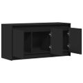 vidaXL TV stolík s LED čierny 100x34x50 cm kompozitné drevo