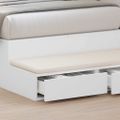 vidaXL Zásuvky pod posteľ Biela 100 x 36,5 x 16,5 cm Kompozitné drevo
