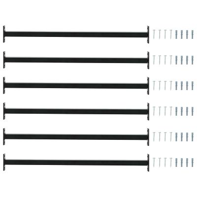 vidaXL Nastaviteľná bezpečnostná tyč na okno 6 ks 710 -1200 mm Oceľ