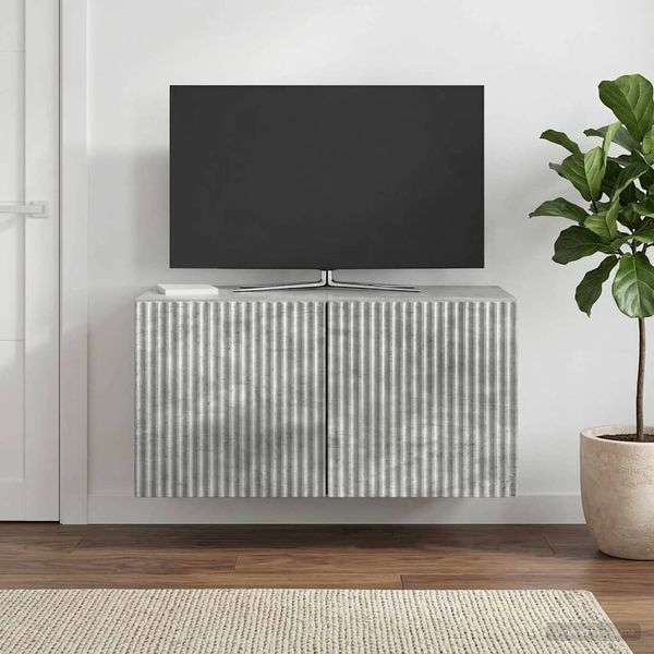 vidaXL Nástenná TV skrinka Nástenný Betónovo sivá 59,5 x 31 x 30 cm