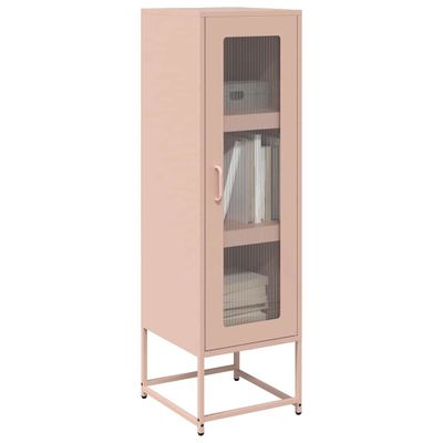 vidaXL Highboard Pink 36x39x123 cm Oceľ valcovaná za studena
