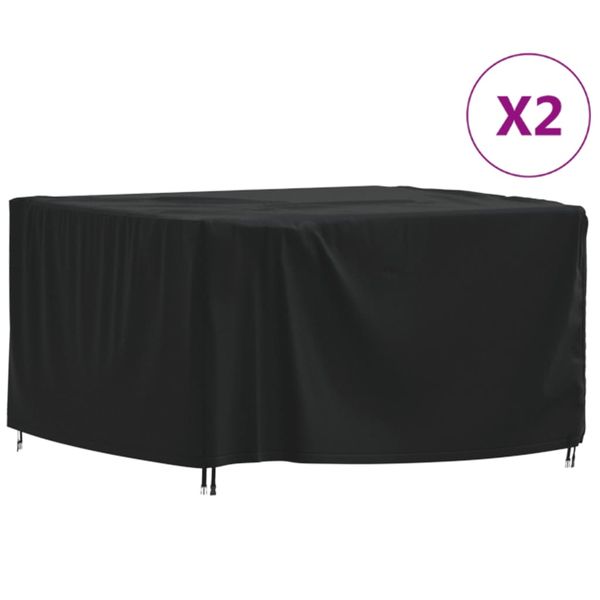 vidaXL Kryty na záhradný nábytok 2ks 125x125x74cm 420D oxfordská látka