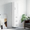 vidaXL Vysoká skrinka biela 34,5x34x180 cm spracované drevo