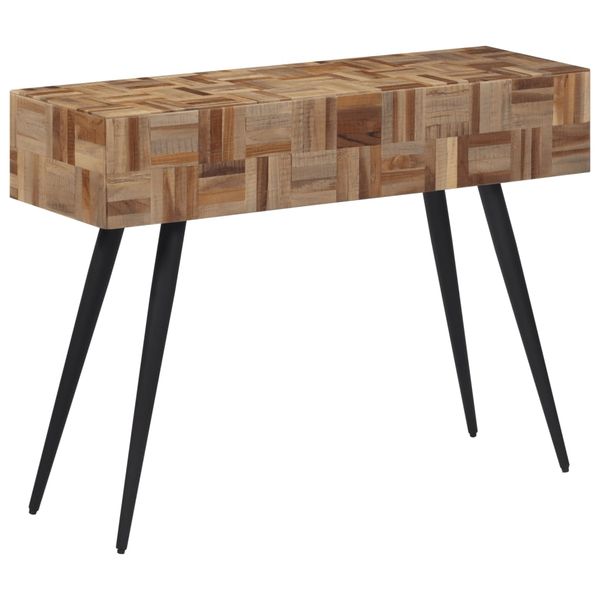 vidaXL Konzolový stolík 110x34x80 cm recyklovaný tíkový masív