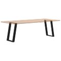vidaXL Nohy k jedálenskému stolu v tvare U, 2 ks, čierne, 60 x (72-73) cm, oceľové