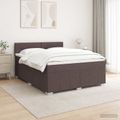 vidaXL Posteľ boxspring s matracom Tmavohnedá 140 x 200 cm Látka