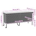 vidaXL záhradný úložný box s kolieskami Béžová 160x55x75 cm Poly ratan