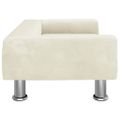 vidaXL Detská pohovka, krémová 70x45x26,5 cm, zamat