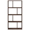 vidaXL Knižnica hnedý dub 60x20x120,5 cm kompozitné drevo