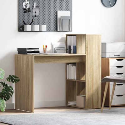 vidaXL Stôl s poličkou Sonoma dub 108 x 55 x 103.5 cm Kompozitné drevo