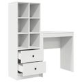 vidaXL Stôl Biela 115,5 x 40 x 127 cm 2 ks