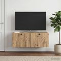 vidaXL Nástenná TV skrinka 78,5 x 41 x 30 cm Dub artisan