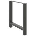 vidaXL Nohy k jedálenskému stolu, antracitové, 2 ks, 70 x (72-73) cm, oceľové