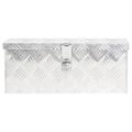 vidaXL Úložný box strieborný 50x15x20,5 cm hliník