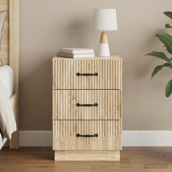 vidaXL Nočný stolík Dub sonoma 43 x 41 x 63,5 cm Kompozitné drevo