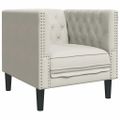 vidaXL Pohovka Chesterfield krémová zamat